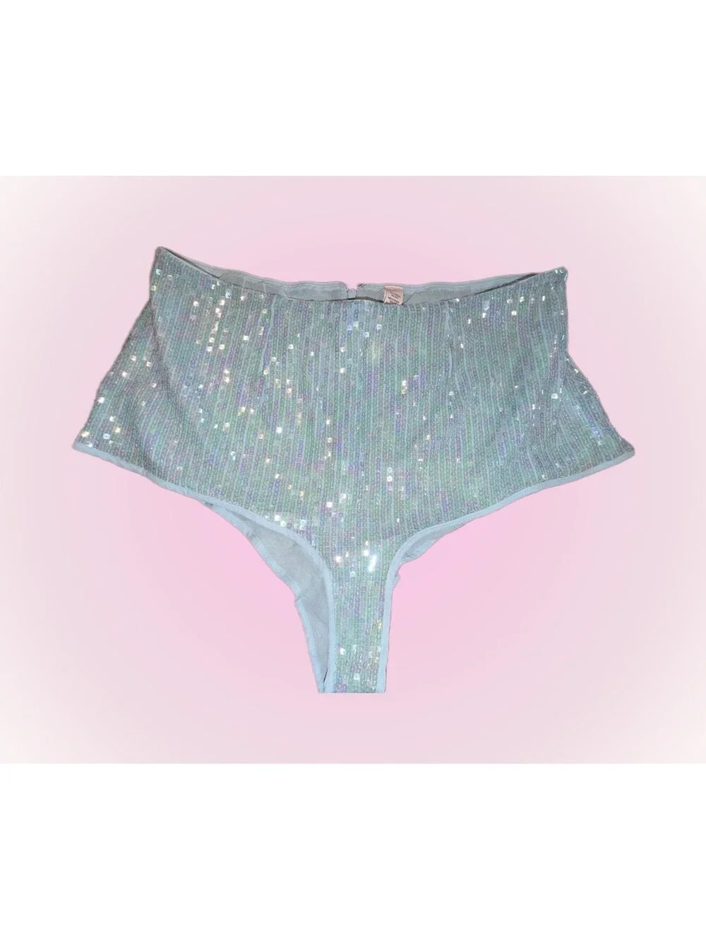 Victoria’s Secret New XL Blue Sequin High Waist Shorts Sparkly!